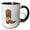 Black/White, variant on 3drose, Rustic Watercolor Cowboy Boot Yellow Daisies, 11oz Mug