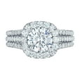 thumbnail image 2 of KDSJSXW Gold Rings That Don'T Tarnish Shiny Full Diamond Gemstone Ring Cubic Zirconia Rings Cz Diamond Multi Ring Engagement Wedding Band Ring for Women Wedding Band Rubber Rings Women (White,10), 2 of 5