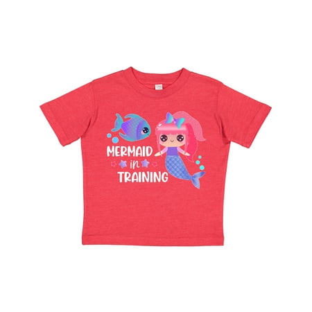 

Inktastic Mermaid in Training Cute Purple Mermaid with Pink Hair Gift Toddler Boy or Toddler Girl T-Shirt