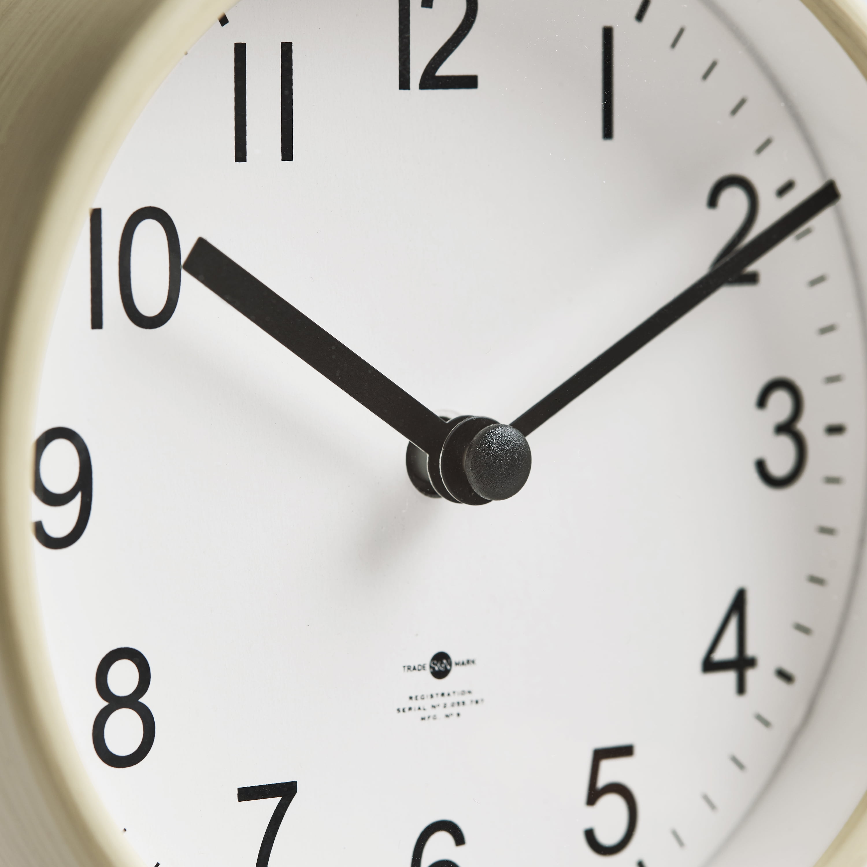 Better Homes & Garden Light Tan and Black Tabletop Round Analog Dial Clock with Trinket Tray Base