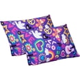 thumbnail image 1 of Gilbin 100% Jersey Knit Cotton & Ultra Soft Pillowcase, Standard Size - Set of 2 Pillow Cases Icons Purple, 1 of 4