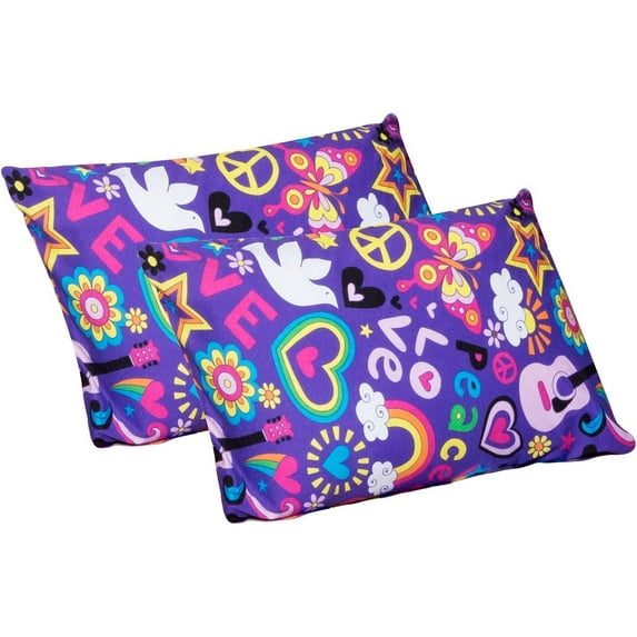 Gilbin 100% Jersey Knit Cotton & Ultra Soft Pillowcase, Standard Size - Set of 2 Pillow Cases Icons Purple