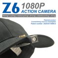 thumbnail image 1 of Cámara deportiva digital SUSUchens Z6 con forma de gorra de béisbol, práctica y de amplia aplicabilidad, color negro, mini grabadora DV para actividades al aire libre, color negro, 1 of 8