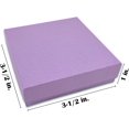 thumbnail image 3 of 6 Pack Cotton Filled Purple Color Cardboard Jewelry Necklace Earring Bangle Anklet Pendant Bracelets Watch Gift and Retail Boxes Size 3 1/2" x 3 1/2" x 1" Inch - by R J Displays (Purple), 3 of 5
