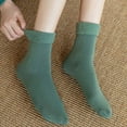 thumbnail image 4 of Uooqdmx Breathable Socks Women, Fleece Lined Socks, Snow Socks, Womens Crew Socks, Thick Wool Socks, Green One Size, 4 of 4