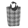 thumbnail image 2 of LNWH Laundry Hamper, Black Geometric Seamless Repeat Foldable Laundry Basket With Handles Waterproof, 50L Large Capacity, 2 of 6