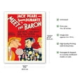 thumbnail image 2 of Meet the Baron - Starring Jimmy Durante Jack Pearl - Vintage Film Movie Poster by Al Hirschfeld c.1933 - Fine Art Matte Paper Print (Unframed) 16x20in, 2 of 4