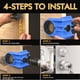thumbnail image 4 of Kit De Instalación De Cerradura De Puerta Esférica, Abridores De Acero Al Carbono Juego De Sierra Perforadora Para Cerradura De Puerta Plantilla De Guía ABS Fácil De Operar, 4 of 7