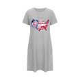 thumbnail image 5 of Nexjvus Chemises de Nuit Femmes Manches Courtes Col Rond Robes de Nuit Imprimé Floral Surdimensionné Taille TG, 5 of 5