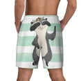 thumbnail image 4 of Gaeub Cute Raccoon Mens Swim Trunks Stretch Beach Shorts Quick Dry for Men Swim Shorts Swimwear with Pockets- X-Large, 4 of 9