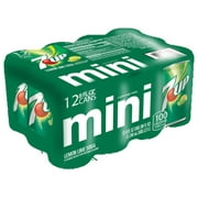 7UP Lemon Lime, Soda Pop, 8 fl oz, 12 Pack Can, Allergens Free, Soft Drink