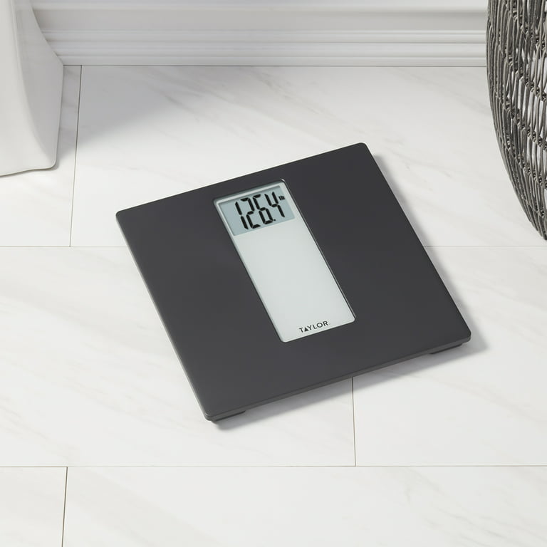 Taylor Digital Body Weight Scale Battey Powered Black/Grey, 400lb Capacity