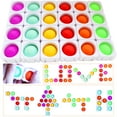 thumbnail image 1 of 24 Pcs Fidget Blocks, Push Silicone Popper Fidget Sensory Toy, Infinity DIY Pop Building Blocks, Great Tool for Classroom (White), 1 of 5