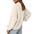 thumbnail image 4 of Stralyhd Fall Winter Women's Sweaters Oversized Knit Crew Neck Tops Soft Warm Drop Shoulder Sweatshirts Chunky Long Sleeves Loose Outfits XL, 4 of 6