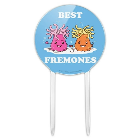 Acrylic Best Fremones Frenemies Friend Enemy Funny Humor Cake Topper Party Decoration for Wedding Anniversary Birthday (Birthday Cake For Best Friend With Name Edit)