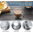 thumbnail image 3 of czcpp-8oz Tasses à Café en Verre à Double Paroi avec Poignée, Ensemble de 4 Tasses à Cappuccino en Verre Transparent, Tasses à Café et à Thé Isolées, Tasses à Espresso, Résistantes à la Chaleur, Lavables au Lave-Vaisselle, 3 of 4