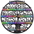 thumbnail image 1 of Wall Mounted 5-Tier Nail Polish Rack Holder Tree Silhouette Round Metal Salon, 1 of 10