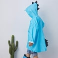 thumbnail image 2 of Yuncity Rain Jacket Boys Girls Plain Color Buttoned Thick Poncho Rain Ponchos Waterproof Raincoat 6-7 Years, 2 of 4