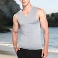thumbnail image 4 of Ankishi Sleeveless Undershirts for Men Traceless Summer Ice Silk Tank Tops V Neck Breathable Sleeveless Tops for Fitness, 4 of 8