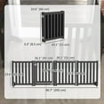 thumbnail image 2 of Foldable Dog Gate with Door, 4 Panels Fressstanding Pet Gate, Black, 2 of 6