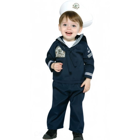 Navy Sailor Military Soldier Uniform Infant Costume 6-12 months