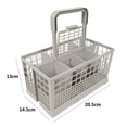 thumbnail image 2 of Universal Replacement Dishwasher Cutlery Basket, Superior Quality for Convenient Cutlery Storage and Silverware Organisation, High Efficiency, Easy Installation, Durable Heat-Resistant Plastic, Gray, 2 of 5