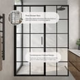 thumbnail image 5 of Seawin Axio Gridient Pivot and Panel Shower Door 57.25 - 58 in. W x 72 in. H Matte Black Hardware 5/16 inch (8 mm) Thick Clear Gridient Glass Matte Black, 5 of 9