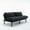 Black, variant on Convertible Futon Sofa Bed, 4 in 1 Sleeper Futon Couch Bed with Adjustable Armrest & Backrest, Memory Foam Futon Sofa Loveseat Sofa Bed in Velvet, Small Sofa for Living Room, Office, Apartment, Blue