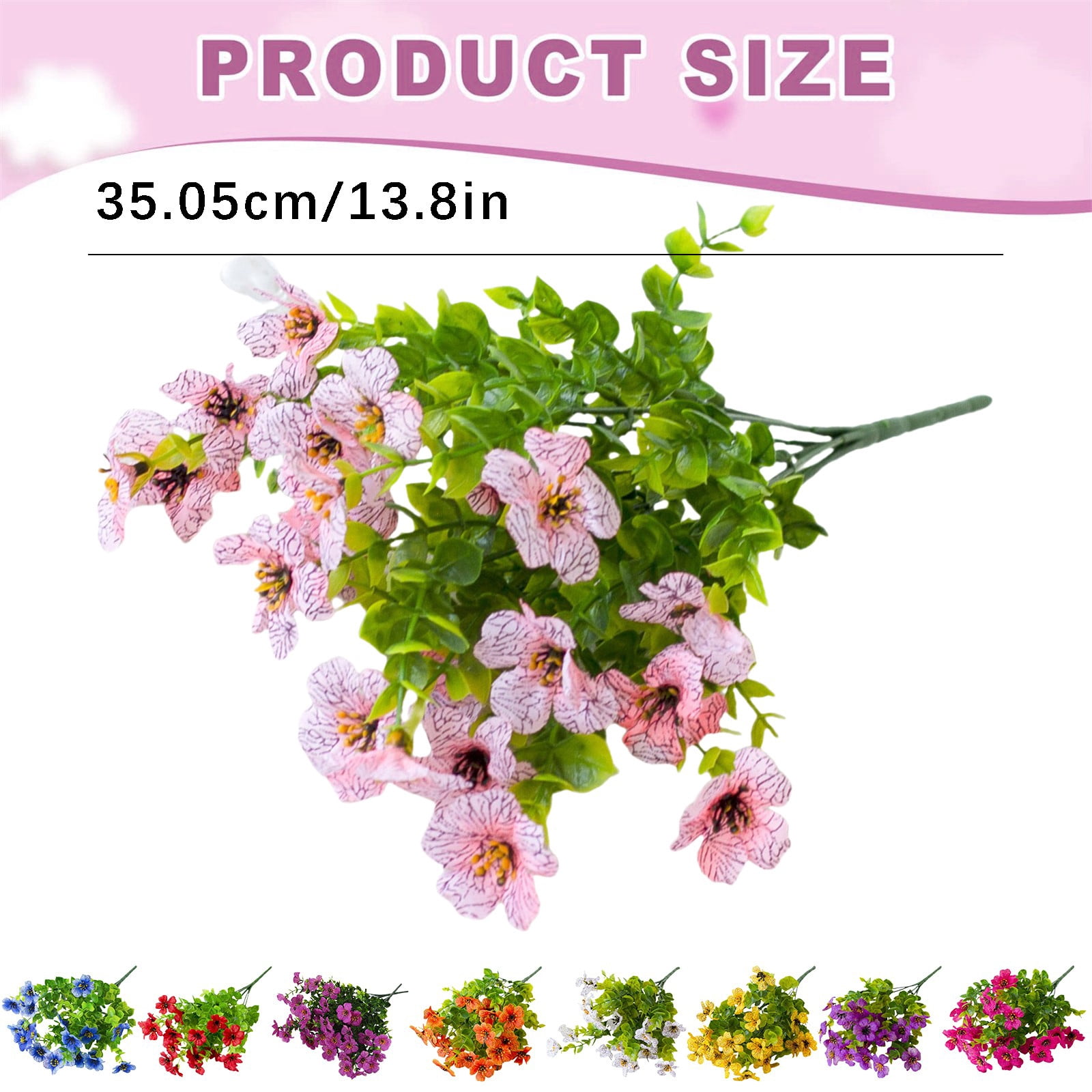 ZTTD Artificial Fake Flowers for Outdoor Spring Decoration, 2 Bundles Faux Silk Colorful Daisies UV Resistant Realistic for Outside Porch Patio Home Yard Garden Planters Pots Window Box