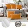 thumbnail image 5 of Orange Greek Key Outdoor Pillow Covers 24x24 Set of 2,Waterproof Patio Throw Pillowcase Protectors,White Greece Ancient Farmhouse Geo Decorative Pillow Shams Cushion Covers for Seat Bed Couch Sofa, 5 of 8