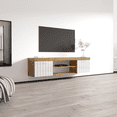 thumbnail image 3 of Knoxville Floating TV Stand for TVs up to 80", Modern High Gloss 71" Entertainment Center, Wall Mounted TV Media Console with Storage Cabinets, 3 of 8