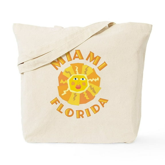 CafePress - Miami Sun Tote Bag - Unisex Canvas Tote Bag, Beige, 1-Piece