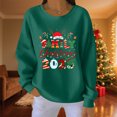 thumbnail image 2 of Yangnuo Womens Trendy Casual Christmas Theme Crew Neck Sweatshirts 2025 Ladies' Fashionable Loose Casual Letter Printed Long Sleeved Round Neck Sweatshirt Top, 2 of 5