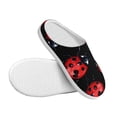 thumbnail image 3 of Goofa Beautiful Red Ladybug Print Womens Mens Cotton Lightweight House Slippers , Washable Home Slippers,Indoor Comfy Bedroom Cozy Slippers-42/43, 3 of 7