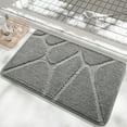 thumbnail image 2 of Alfombrilla de baño - Alfombra absorbente antideslizante para la entrada del baño o dormitorio, poliéster suave, lavable, secado rápido, diseño decorativo, cómoda y segura., 2 of 6