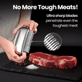 thumbnail image 6 of Gourmet Easy - Meat Tenderizer Tool, Easy to Clean, One Piece Design - No Disassembly Needed, Ultra Sharp Needle Blades 100% Stainless Steel, Heavy-Duty Kitchen Gadgets, Meat Needle, 6 of 7