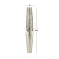 thumbnail image 3 of DecMode 37" Slim Floor Silver Aluminum Metal Vase with Open Framed Grid Top, 3 of 13