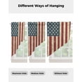 thumbnail image 3 of Retro Red Blue American Flag Swag Valances for Windows, US Flag Vintage Stars Rod Pocket Sheer Valances for Large Windows, Swag Toppers Light Filtering for Kitchen Living Room 2 Panels 36''x45'', 3 of 4
