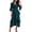 Green, variant on Womens V Neck Pleated Dress with Ruffle Bell Sleeve & High Low Hem, Elegant Cocktail Wedding Guest Bridesmaid Evening Formal Midi Dress, Boho Summer Dresses for Women