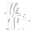 thumbnail image 7 of Luxury Commercial Living 35" Gray High Back Stackable Outdoor Patio Dining Chair, 7 of 7