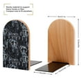 thumbnail image 2 of Black Labrador Lab Dog Wood Book Ends for Shelves Non-Skid Book Holders Heavy Duty Book Stand Support for Books and Movies, 2 of 8