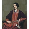 thumbnail image 3 of George Spencer Watson 12x14 Black Modern Framed Museum Art Print Titled - Portrait of Hilda Spencer Watson (1932), 3 of 5