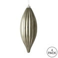 thumbnail image 3 of Vickerman 8" Pewter Shiny Line Finial Ornament, Pack of 4, 3 of 3