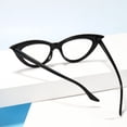 thumbnail image 5 of 3 Pairs of Women Blue Light Blocking Cat Eye Reading Glasses 4.00 Ladies Handmade Diamond Black Frame Readers +4.00 Strength, 5 of 6