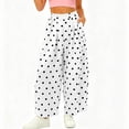 thumbnail image 2 of Women's Fashion Casual Print Color Pants Pocket Elastic Waist Comfortable Long Pants, 2 of 7