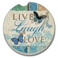 thumbnail image 1 of CounterArt "Live Laugh Love" 1 Pack Absorbent Stone Coaster for Vehicle Cup Holder 2.6” Diameter, 1 of 7