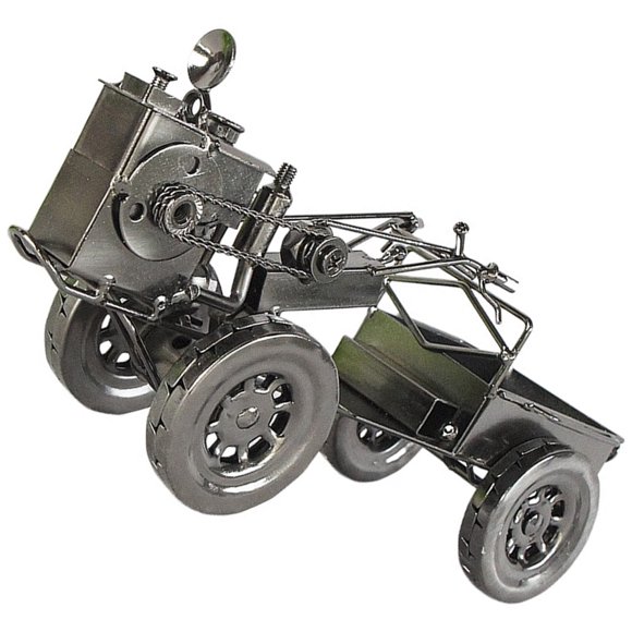 Milisten Adorno De Tractor De Metal Negro Con Textura Rústica Para Y Estudio