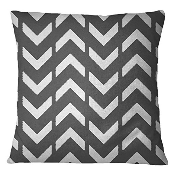 S4Sassy Home Decorative Gray Cushion Cover Ikat Print Indian Pillow Case Throw-20 x 20 Inches