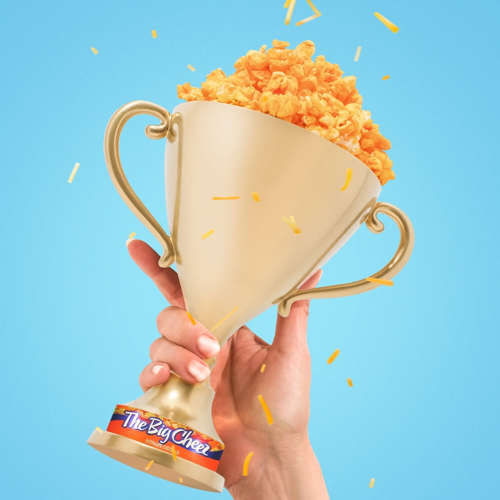 (6 pack) Jolly Time The Big Cheez Ultimate Cheddar Microwave Popcorn, 3 oz, 6 Ct. Gluten-Free, Non-GMO