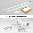 thumbnail image 2 of G128 Combo Pack: 6 Feet Tangle Free Spinning Flagpole (White) Ireland Irish Flag 3x5 ft Printed 150D Brass Grommets (Flag Included) Aluminum Flag Pole, 2 of 9